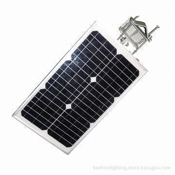 Integrated Solar Power Streetlight, 15W Power, All-in-one with Motion Sensor